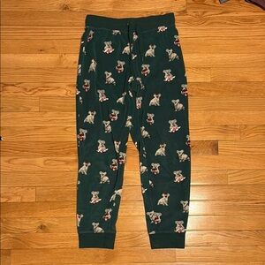 Aeropostale Green Holiday Koala Print Pajama Pants